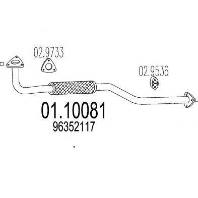 Труба выхлопного газа MTS 01.10081