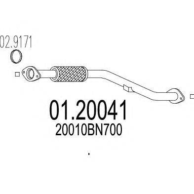 Труба выхлопного газа MTS 01.20041