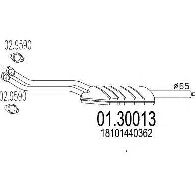 Предглушитель выхлопных газов MTS 0130013