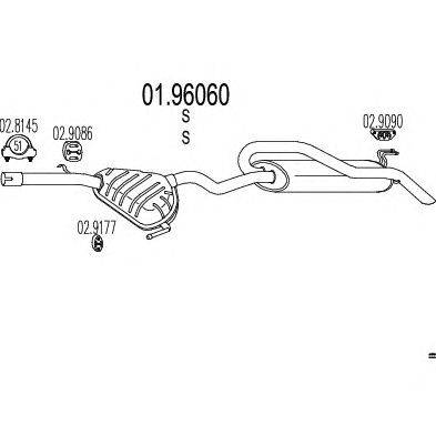 Глушитель выхлопных газов конечный MTS 01.96060