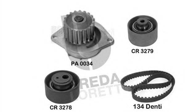 Водяной насос + комплект зубчатого ремня BREDA  LORETT KPA 0348A