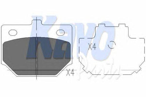 Комплект тормозных колодок, дисковый тормоз KAVO PARTS KBP-1509