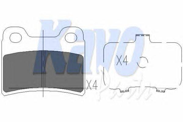 Комплект тормозных колодок, дисковый тормоз KAVO PARTS KBP-4011