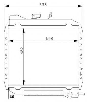 Радиатор, охлаждение двигателя NRF 53714