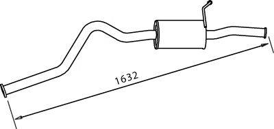 Глушитель выхлопных газов конечный DINEX 38318