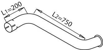Труба выхлопного газа DINEX 21678