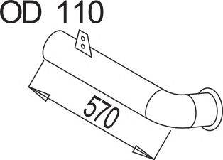 Труба выхлопного газа DINEX 67603