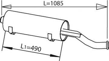 Средний / конечный глушитель ОГ DINEX 50347