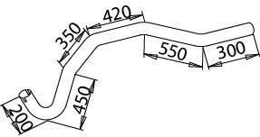Труба выхлопного газа DINEX 51270