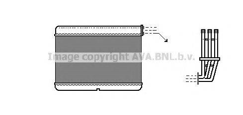 Теплообменник, отопление салона AVA QUALITY COOLING BW6188