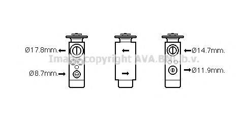 Расширительный клапан, кондиционер AVA QUALITY COOLING DF1060