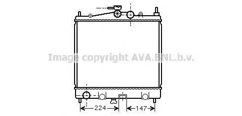 Радиатор, охлаждение двигателя AVA QUALITY COOLING DN2210