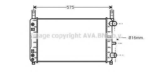 Радиатор, охлаждение двигателя AVA QUALITY COOLING FD2118