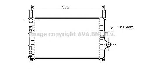 Радиатор, охлаждение двигателя AVA QUALITY COOLING FD2128