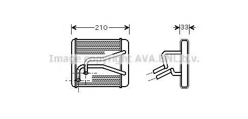 Теплообменник, отопление салона AVA QUALITY COOLING KA6116