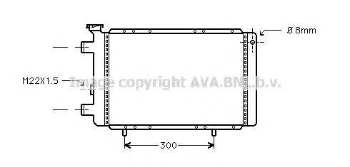 Радиатор, охлаждение двигателя AVA QUALITY COOLING RT2026