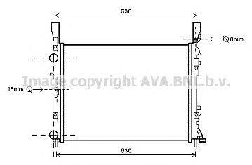 Радиатор, охлаждение двигателя AVA QUALITY COOLING RT2469