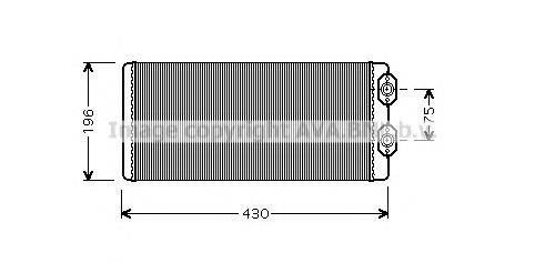 Теплообменник, отопление салона AVA QUALITY COOLING VL6034