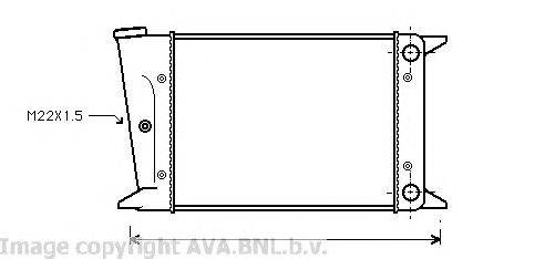 Радиатор, охлаждение двигателя AVA QUALITY COOLING VW2044