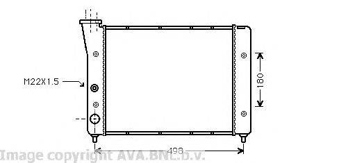 Радиатор, охлаждение двигателя AVA QUALITY COOLING VW2083