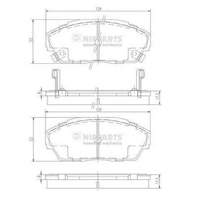 Комплект тормозных колодок, дисковый тормоз NIPPARTS J3604022