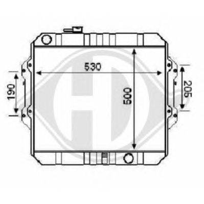 Радиатор, охлаждение двигателя DIEDERICHS 8668286