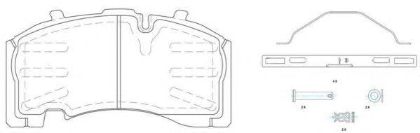 Комплект тормозных колодок, дисковый тормоз ABEX G6939