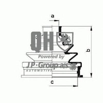 Комплект пылника, приводной вал JP GROUP QJB571