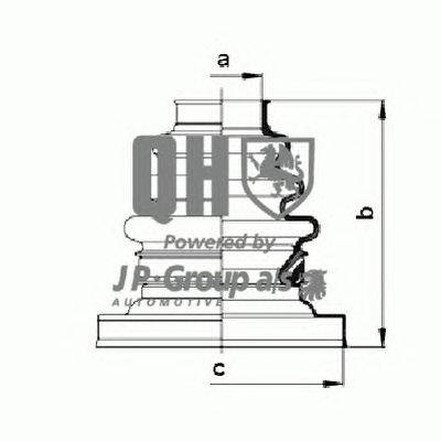 Комплект пылника, приводной вал JP GROUP QJB946