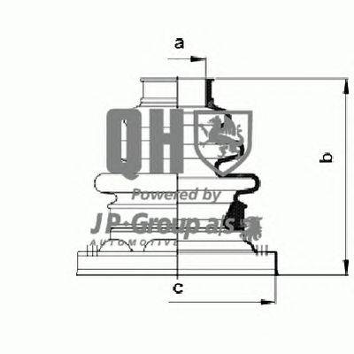 Комплект пылника, приводной вал JP GROUP QJB948