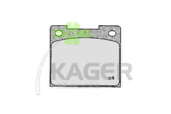 Комплект тормозных колодок, дисковый тормоз KAGER 35-0360