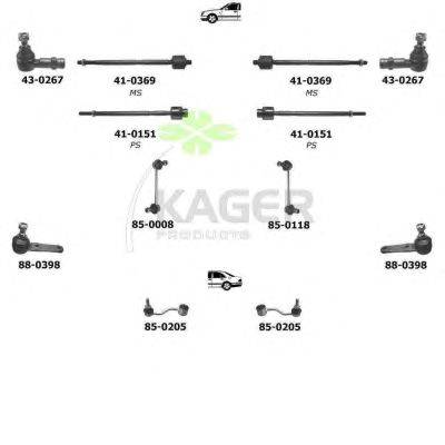 Подвеска колеса KAGER 800322