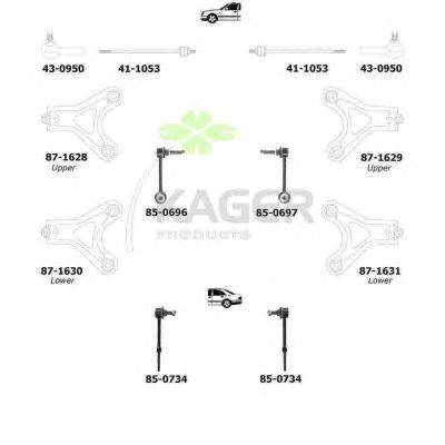 Подвеска колеса KAGER 800995