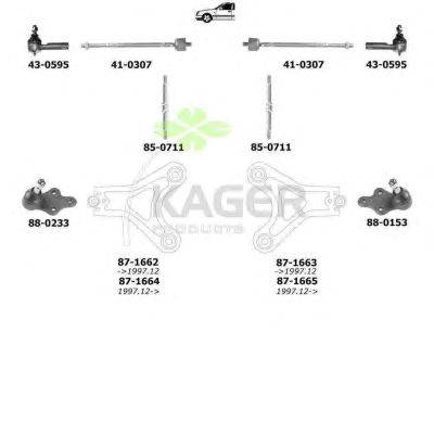 Подвеска колеса KAGER 801016