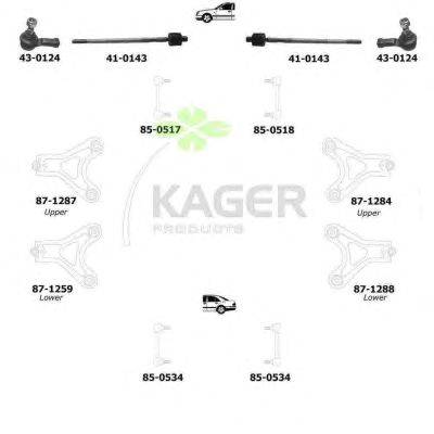 Подвеска колеса KAGER 801217