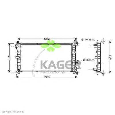 Радиатор, охлаждение двигателя KAGER 31-0357