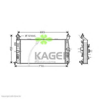 Радиатор, охлаждение двигателя KAGER 310821