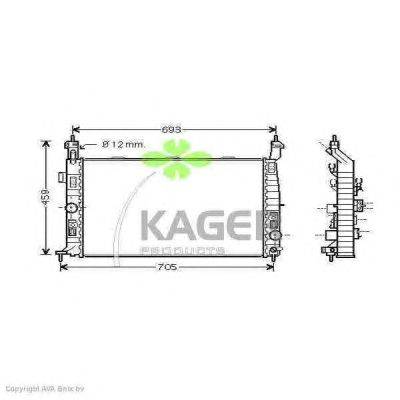 Радиатор, охлаждение двигателя KAGER 31-0823
