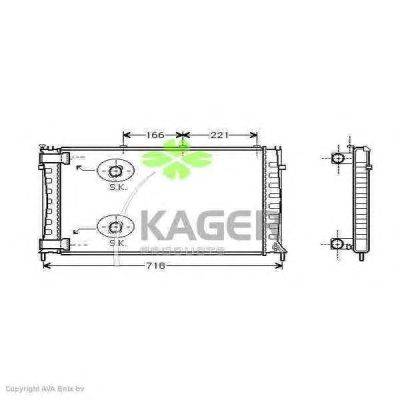 Радиатор, охлаждение двигателя KAGER 31-3609