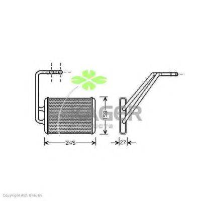 Теплообменник, отопление салона KAGER 32-0248