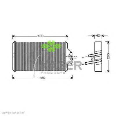Теплообменник, отопление салона KAGER 32-0315