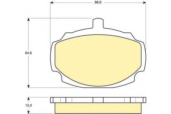 Комплект тормозных колодок, дисковый тормоз GIRLING 6103316