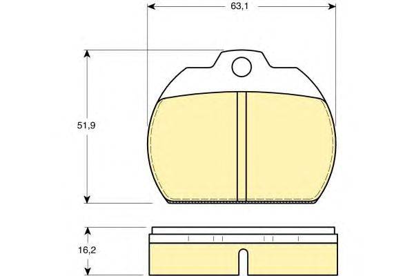 Комплект тормозных колодок, дисковый тормоз GIRLING 6105911