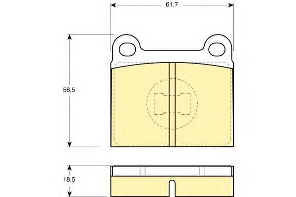 Комплект тормозных колодок, дисковый тормоз AUDI 171698151B