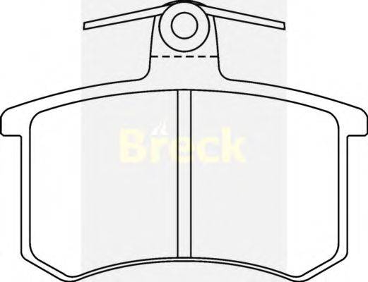 Комплект тормозных колодок, дисковый тормоз BRECK 211440070400