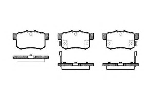 Комплект тормозных колодок, дисковый тормоз KAWE 032522