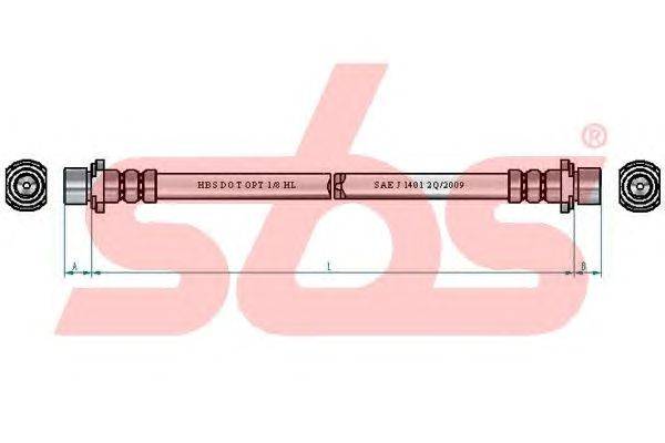 Тормозной шланг sbs 13308545171