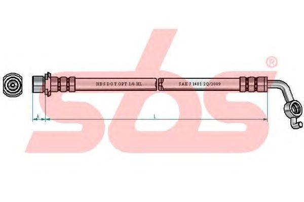 Тормозной шланг sbs 13308545179