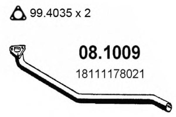 Труба выхлопного газа ASSO 08.1009