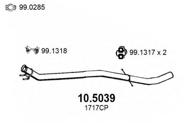 Труба выхлопного газа ASSO 10.5039